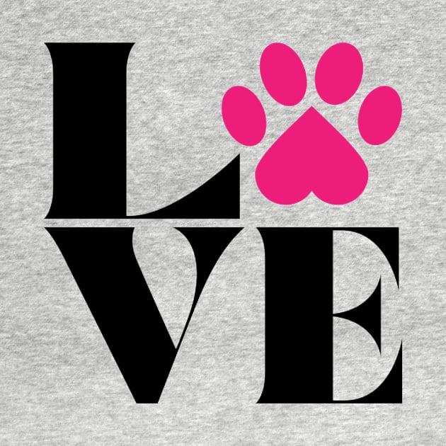 Love Graphic with Paw by DoxieTees
